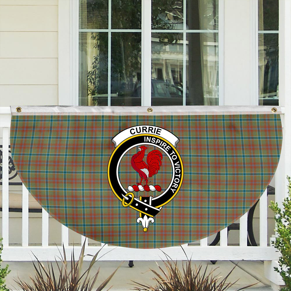 ScotsTee Shop Scottish Currie of Arran Ancient Clan Crest Tartan Non-Pleated Fan Flag Bunting Banner