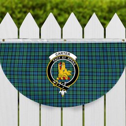 ScotsTee Shop Scottish Carter Crest Tartan Non-Pleated Fan Flag Bunting Banner