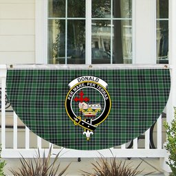 ScotsTee Shop Scottish Donald Lord of the Isles Hunting Modern Crest Tartan Non-Pleated Fan Flag Bunting Banner