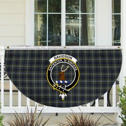 ScotsTee Shop Scottish Davidson of Tulloch Dress Crest Tartan Non-Pleated Fan Flag Bunting Banner