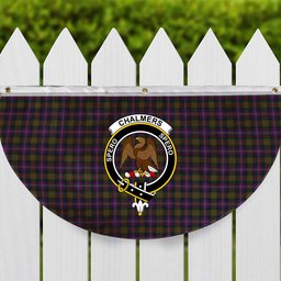 ScotsTee Shop Scottish Chalmers Crest Tartan Non-Pleated Fan Flag Bunting Banner