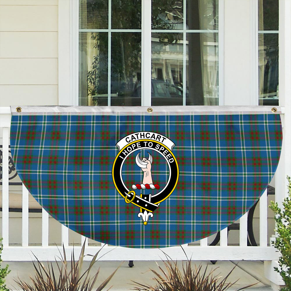 ScotsTee Shop Scottish Cathcart Ancient Crest Tartan Non-Pleated Fan Flag Bunting Banner