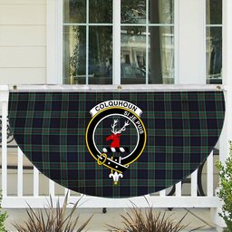 ScotsTee Shop Scottish Colquhoun Modern Clan Crest Tartan Non-Pleated Fan Flag Bunting Banner