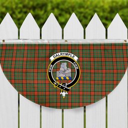 ScotsTee Shop Scottish Dalrymple of Castleton #2 Modern Crest Tartan Non-Pleated Fan Flag Bunting Banner