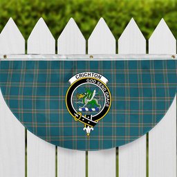 ScotsTee Shop Scottish Crichton Ancient Crest Tartan Non-Pleated Fan Flag Bunting Banner