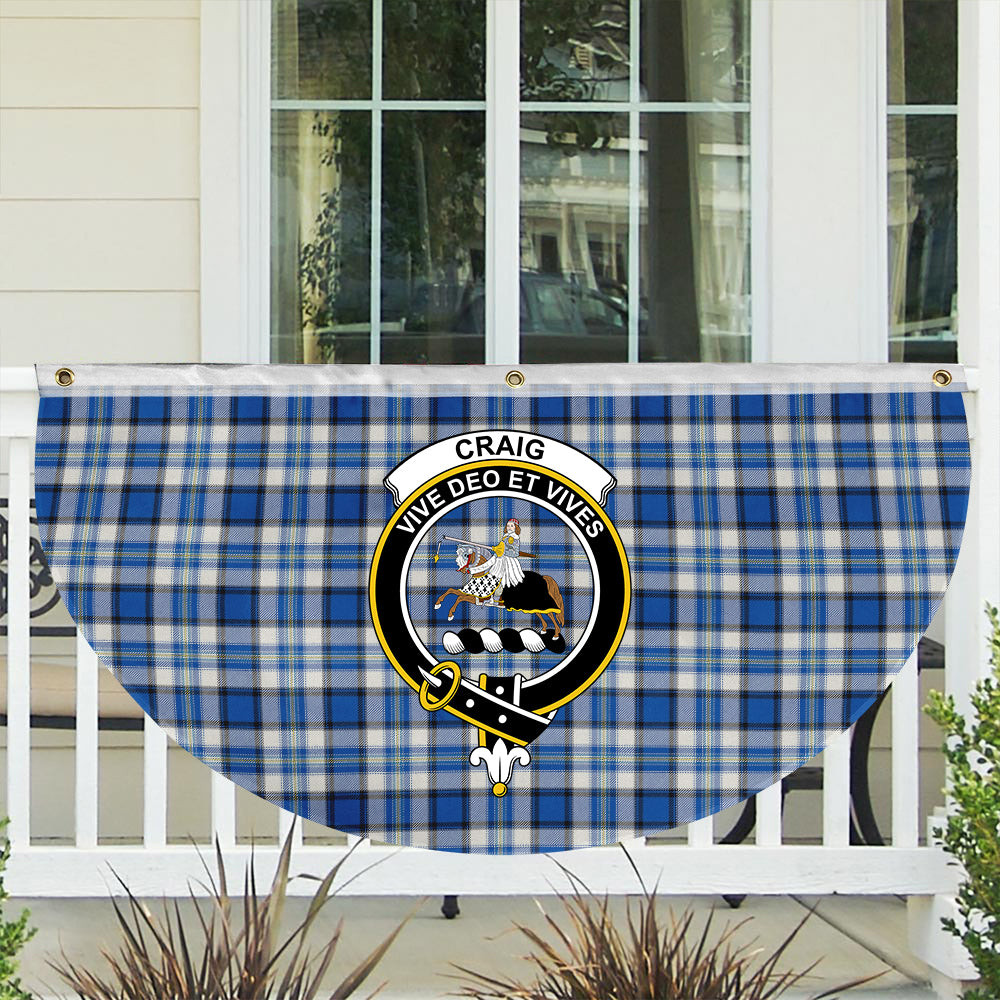 ScotsTee Shop Scottish Craig Paisley Modern Crest Tartan Non-Pleated Fan Flag Bunting Banner