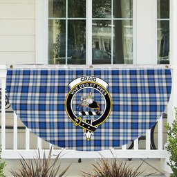 ScotsTee Shop Scottish Craig Paisley Modern Crest Tartan Non-Pleated Fan Flag Bunting Banner