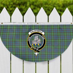 ScotsTee Shop Scottish Dalrymple SC Crest Tartan Non-Pleated Fan Flag Bunting Banner
