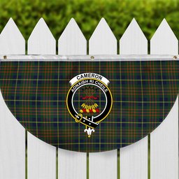 ScotsTee Shop Scottish Cameron of Lochiel Hunting Modern Crest Tartan Non-Pleated Fan Flag Bunting Banner