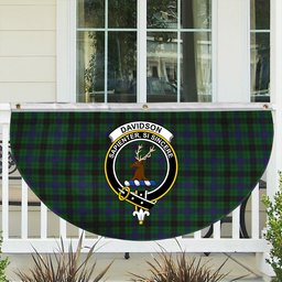 ScotsTee Shop Scottish Davidson Crest Tartan Non-Pleated Fan Flag Bunting Banner