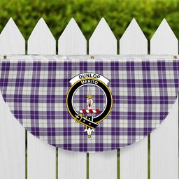 ScotsTee Shop Scottish Dunlop Dress Modern Crest Tartan Non-Pleated Fan Flag Bunting Banner