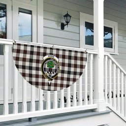 ScotsTee Shop Scottish Hogg Modern Crest Tartan Non-Pleated Fan Flag Bunting Banner