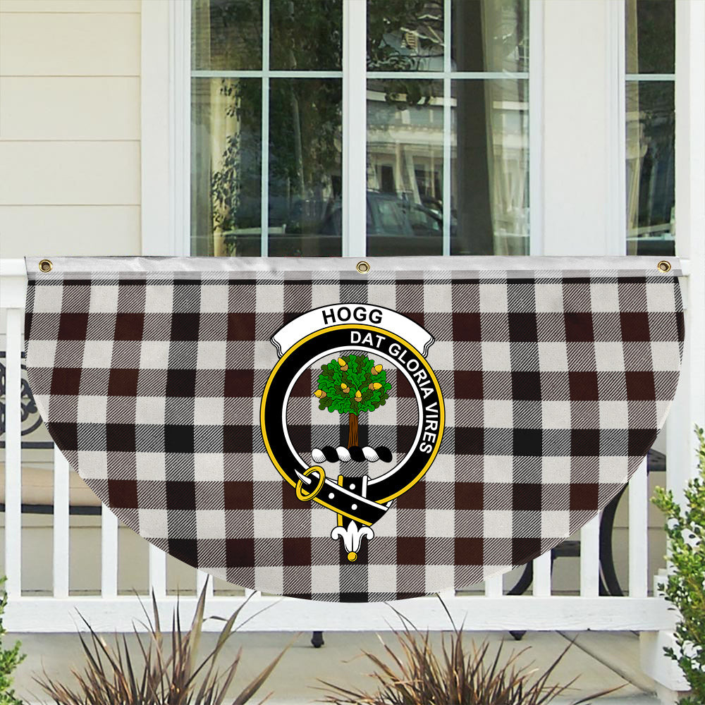 ScotsTee Shop Scottish Hogg Modern Crest Tartan Non-Pleated Fan Flag Bunting Banner