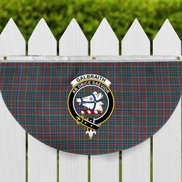 ScotsTee Shop Scottish Galbraith Old Modern Crest Tartan Non-Pleated Fan Flag Bunting Banner