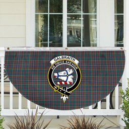 ScotsTee Shop Scottish Galbraith Old Modern Crest Tartan Non-Pleated Fan Flag Bunting Banner