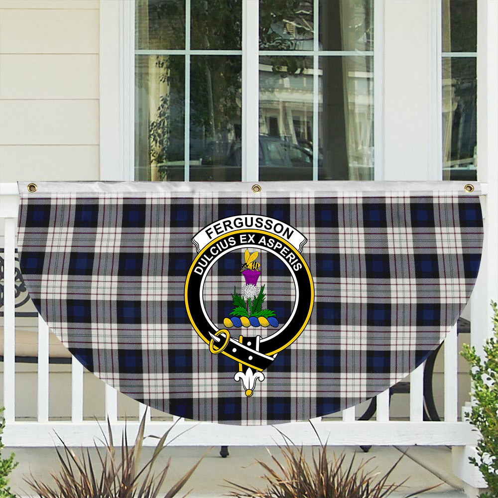 ScotsTee Shop Scottish Ferguson Dress Crest Tartan Non-Pleated Fan Flag Bunting Banner