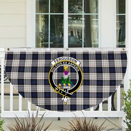 ScotsTee Shop Scottish Ferguson Dress Crest Tartan Non-Pleated Fan Flag Bunting Banner