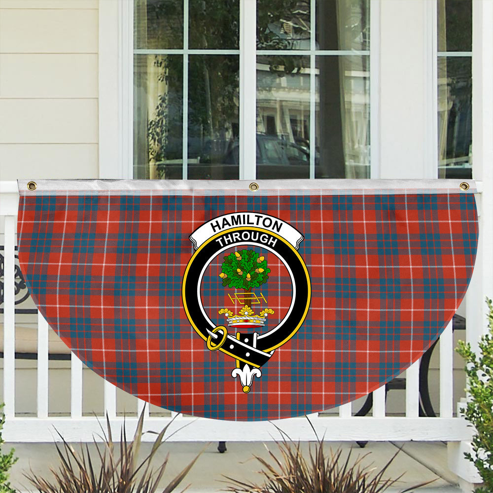 ScotsTee Shop Scottish Hamilton Ancient Crest Tartan Non-Pleated Fan Flag Bunting Banner