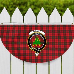 ScotsTee Shop Scottish Grant Modern Crest Tartan Non-Pleated Fan Flag Bunting Banner