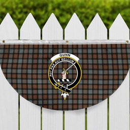 ScotsTee Shop Scottish Gunn Weathered Crest Tartan Non-Pleated Fan Flag Bunting Banner