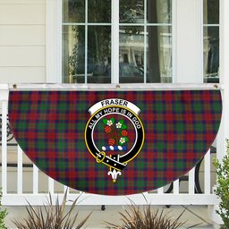 ScotsTee Shop Scottish Fraser of Altyre Modern Crest Tartan Non-Pleated Fan Flag Bunting Banner