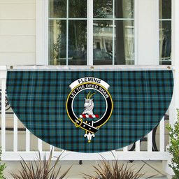 ScotsTee Shop Scottish Fleming Ancient Crest Tartan Non-Pleated Fan Flag Bunting Banner