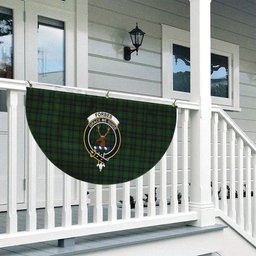 ScotsTee Shop Scottish Forbes 1842 Crest Tartan Non-Pleated Fan Flag Bunting Banner