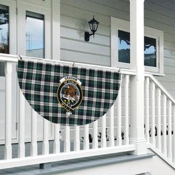 ScotsTee Shop Scottish Graham Dress Modern Crest Tartan Non-Pleated Fan Flag Bunting Banner