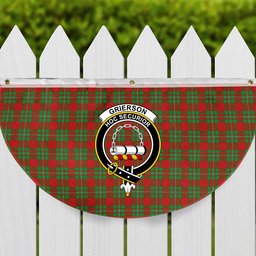 ScotsTee Shop Scottish Grierson Crest Tartan Non-Pleated Fan Flag Bunting Banner