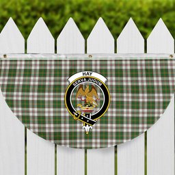 ScotsTee Shop Scottish Hay Dress Ancient Crest Tartan Non-Pleated Fan Flag Bunting Banner