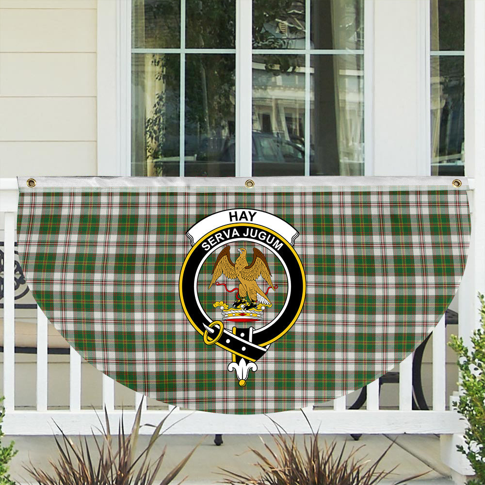 ScotsTee Shop Scottish Hay Dress Ancient Crest Tartan Non-Pleated Fan Flag Bunting Banner