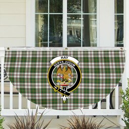 ScotsTee Shop Scottish Hay Dress Ancient Crest Tartan Non-Pleated Fan Flag Bunting Banner