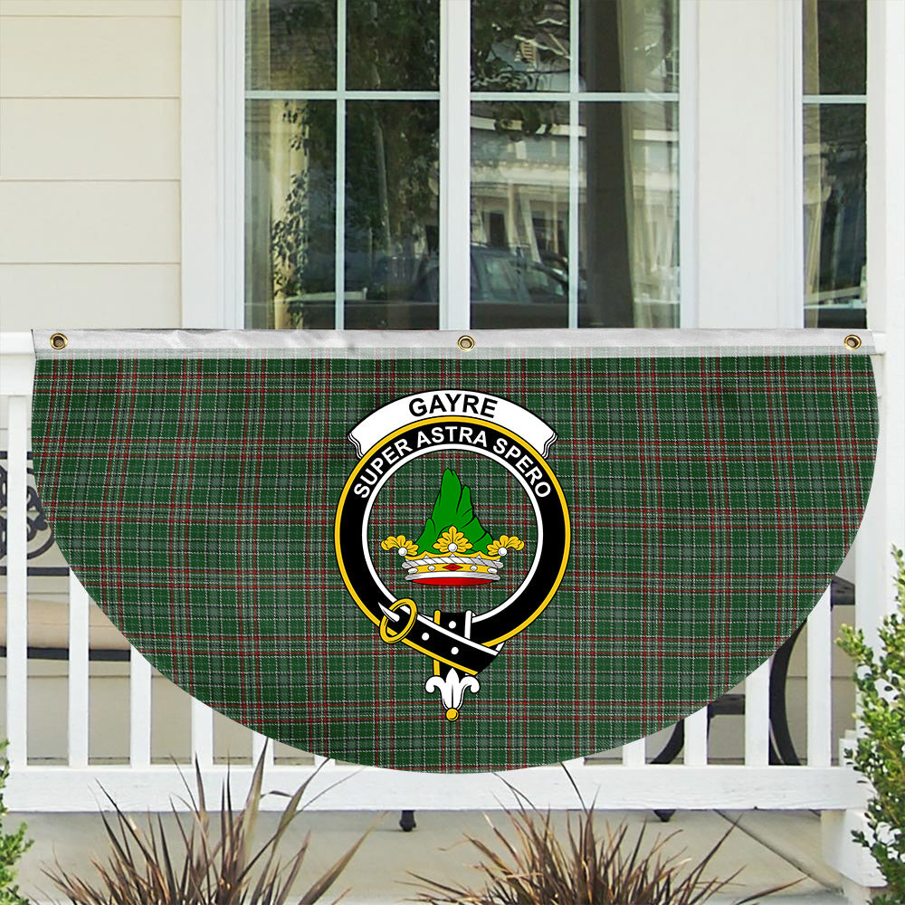 ScotsTee Shop Scottish Gayre Dress Crest Tartan Non-Pleated Fan Flag Bunting Banner
