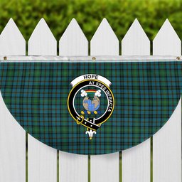 ScotsTee Shop Scottish Hope Vere Ancient Clan Crest Tartan Non-Pleated Fan Flag Bunting Banner