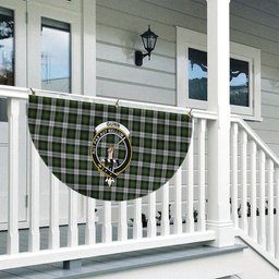 ScotsTee Shop Scottish Gunn Mrs Jane of Kirkhill House Wick Crest Tartan Non-Pleated Fan Flag Bunting Banner