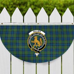 ScotsTee Shop Scottish Gillies 2 Crest Tartan Non-Pleated Fan Flag Bunting Banner