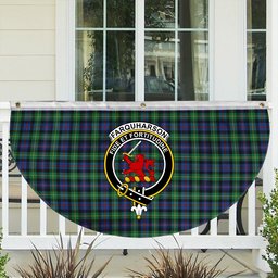 ScotsTee Shop Scottish Farquharson Ancient Crest Tartan Non-Pleated Fan Flag Bunting Banner