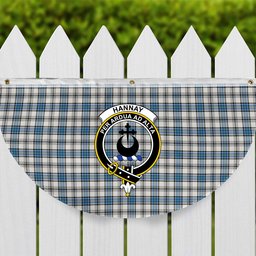 ScotsTee Shop Scottish Hannay Ancient Crest Tartan Non-Pleated Fan Flag Bunting Banner