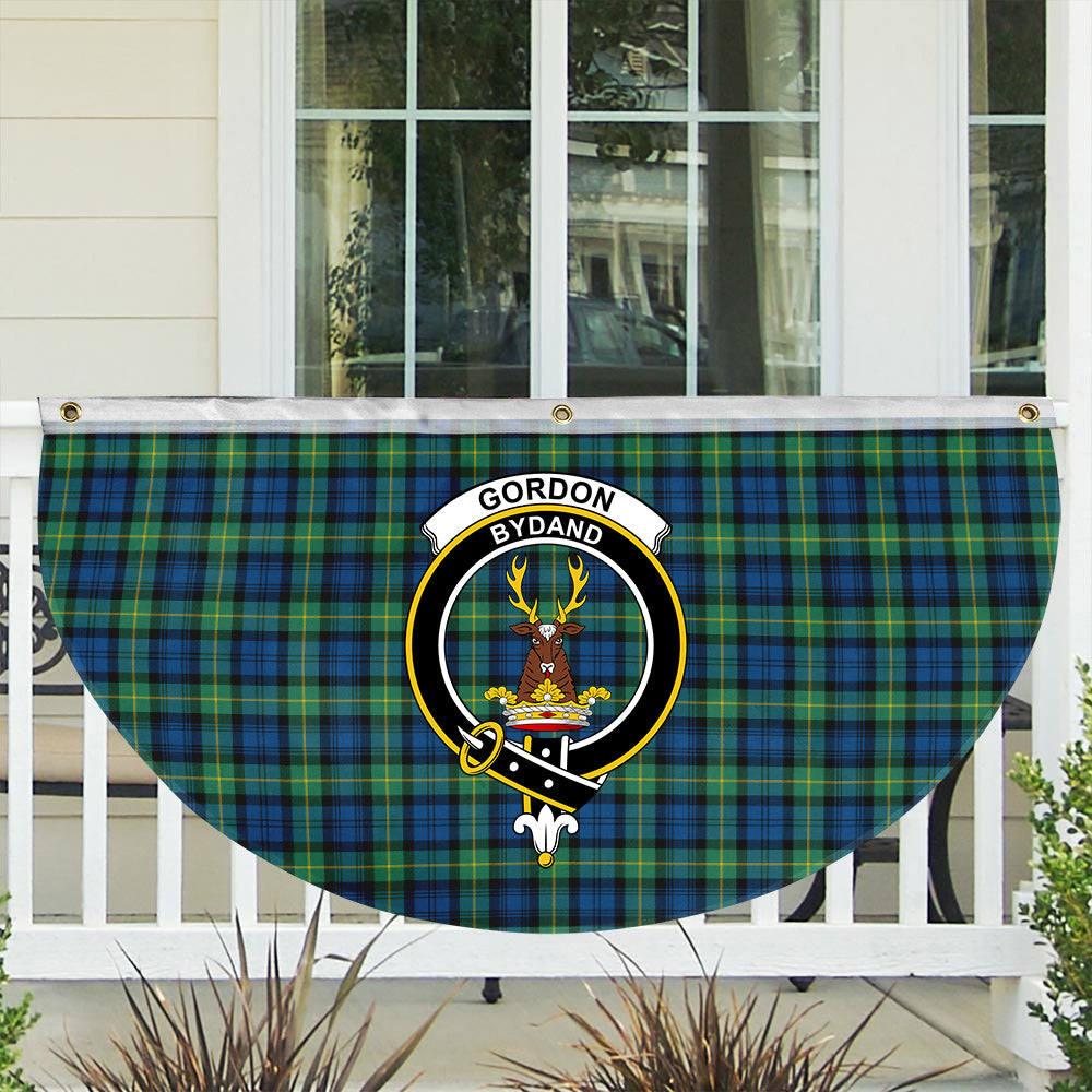 ScotsTee Shop Scottish Gordon Ancient Crest Tartan Non-Pleated Fan Flag Bunting Banner