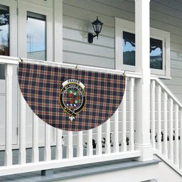 ScotsTee Shop Scottish Fraser Red Dress Crest Tartan Non-Pleated Fan Flag Bunting Banner