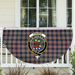 ScotsTee Shop Scottish Fraser Red Dress Crest Tartan Non-Pleated Fan Flag Bunting Banner