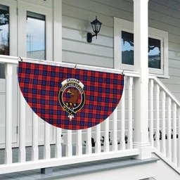 ScotsTee Shop Scottish Graham of Menteith Red Crest Tartan Non-Pleated Fan Flag Bunting Banner