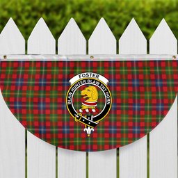 ScotsTee Shop Scottish Foster Modern Crest Tartan Non-Pleated Fan Flag Bunting Banner