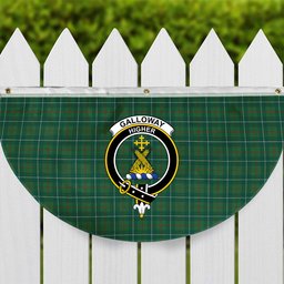 ScotsTee Shop Scottish Galloway Hunting Modern Crest Tartan Non-Pleated Fan Flag Bunting Banner