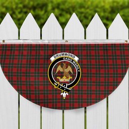 ScotsTee Shop Scottish Drummond Ancient Crest Tartan Non-Pleated Fan Flag Bunting Banner