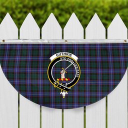 ScotsTee Shop Scottish Guthrie Modern Crest Tartan Non-Pleated Fan Flag Bunting Banner