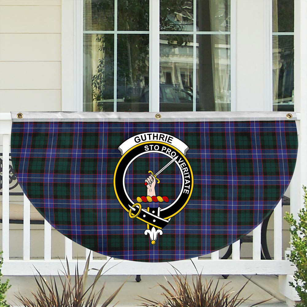 ScotsTee Shop Scottish Guthrie Modern Crest Tartan Non-Pleated Fan Flag Bunting Banner