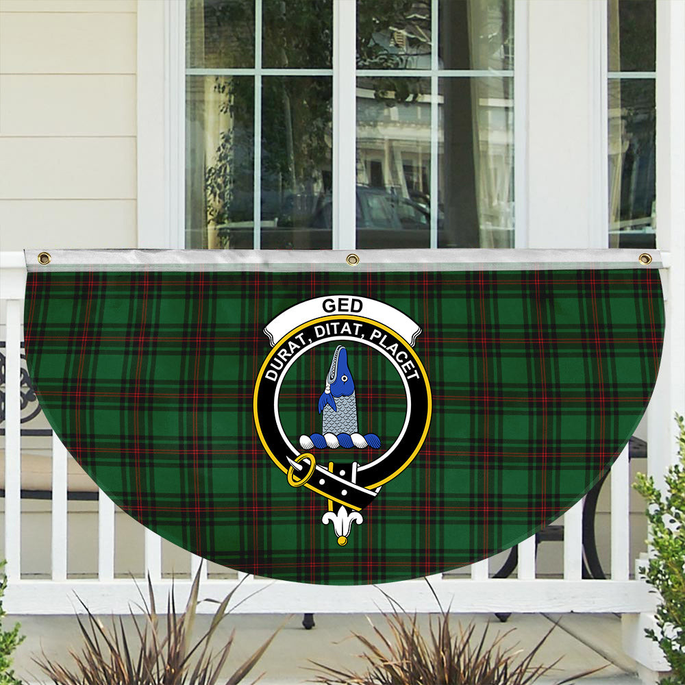 ScotsTee Shop Scottish Ged Crest Tartan Non-Pleated Fan Flag Bunting Banner