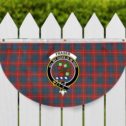 ScotsTee Shop Scottish Fraser Gathering Red Ancient Crest Tartan Non-Pleated Fan Flag Bunting Banner