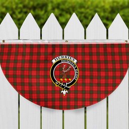 ScotsTee Shop Scottish Herries Crest Tartan Non-Pleated Fan Flag Bunting Banner